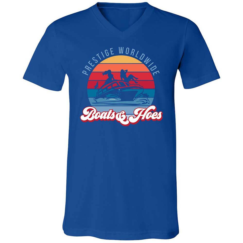 Unisex V-Neck T-Shirt - XWS4Z1VS - True Royal - 3