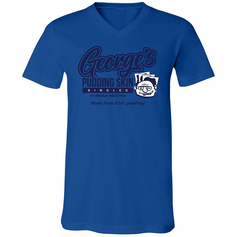 Unisex V-Neck T-Shirt - QMJLXYN4 - True Royal - 3