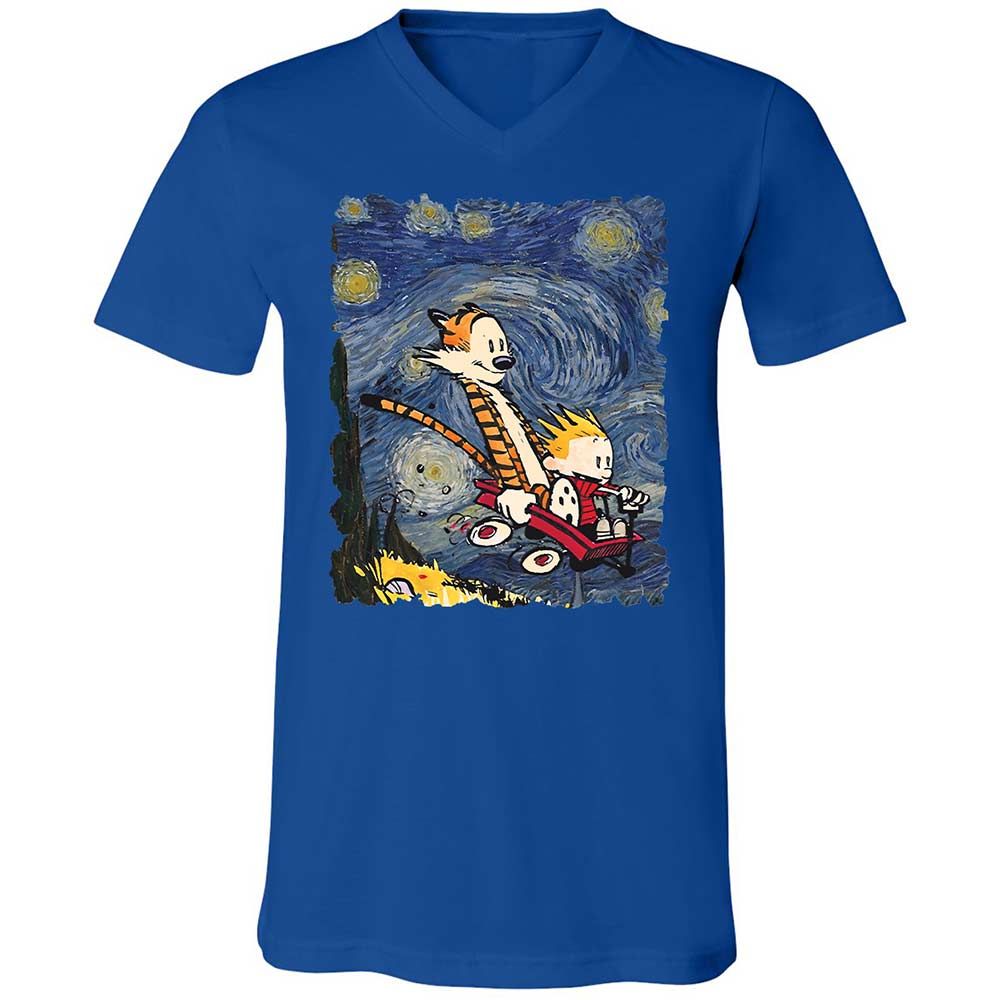 Unisex V-Neck T-Shirt - PDYASERS - True Royal - 3