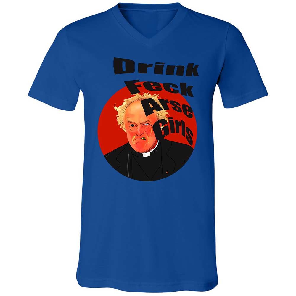Unisex V-Neck T-Shirt - HTFWXHSP - True Royal - 3