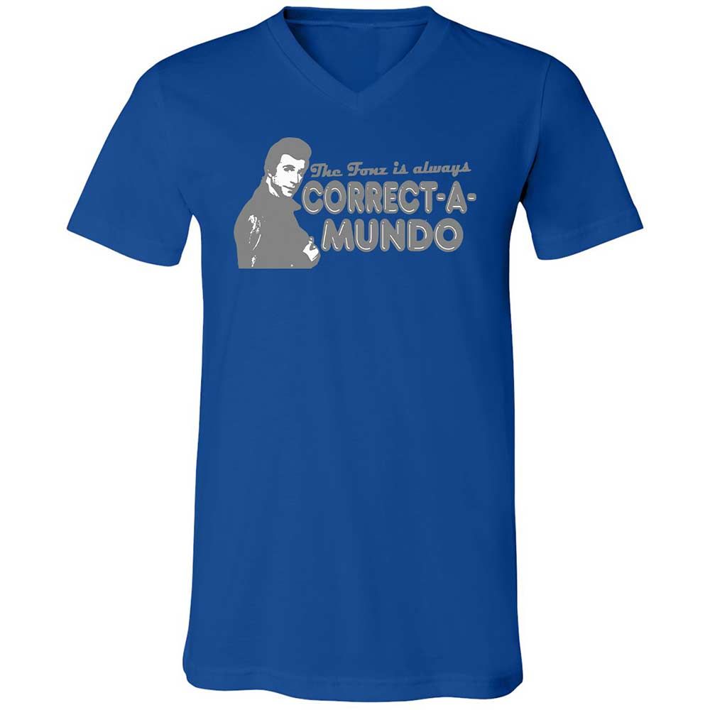 Unisex V-Neck T-Shirt - N1Q8UC2A - True Royal - 3
