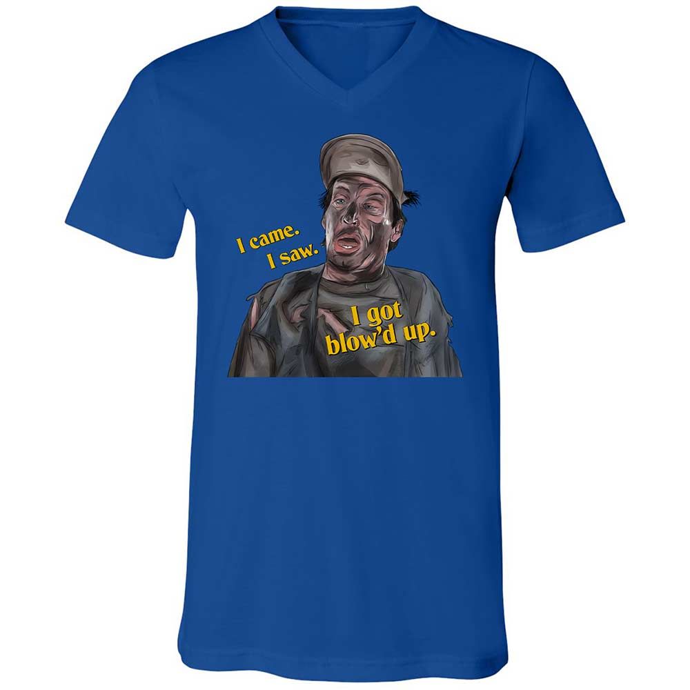 Unisex V-Neck T-Shirt - QT35AN93 - True Royal - 3