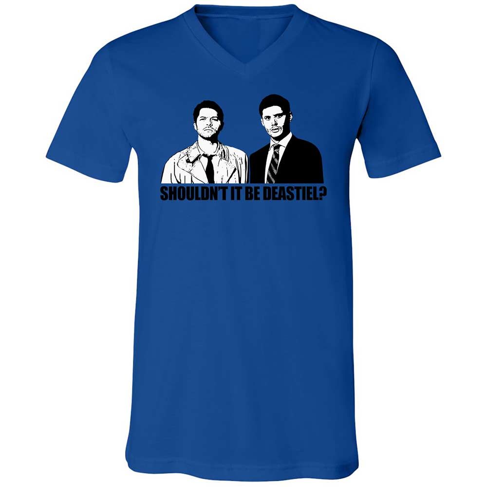 Unisex V-Neck T-Shirt - 67J8GAV5 - True Royal - 3