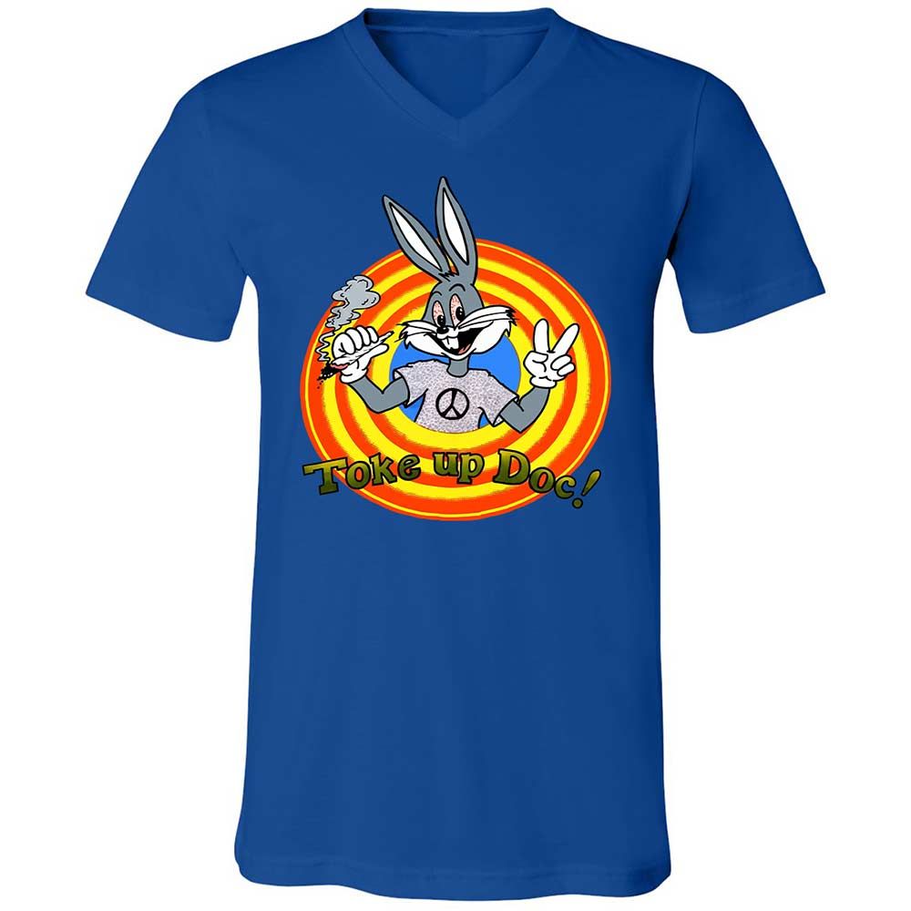 Unisex V-Neck T-Shirt - 3EPG2YFU - True Royal - 3