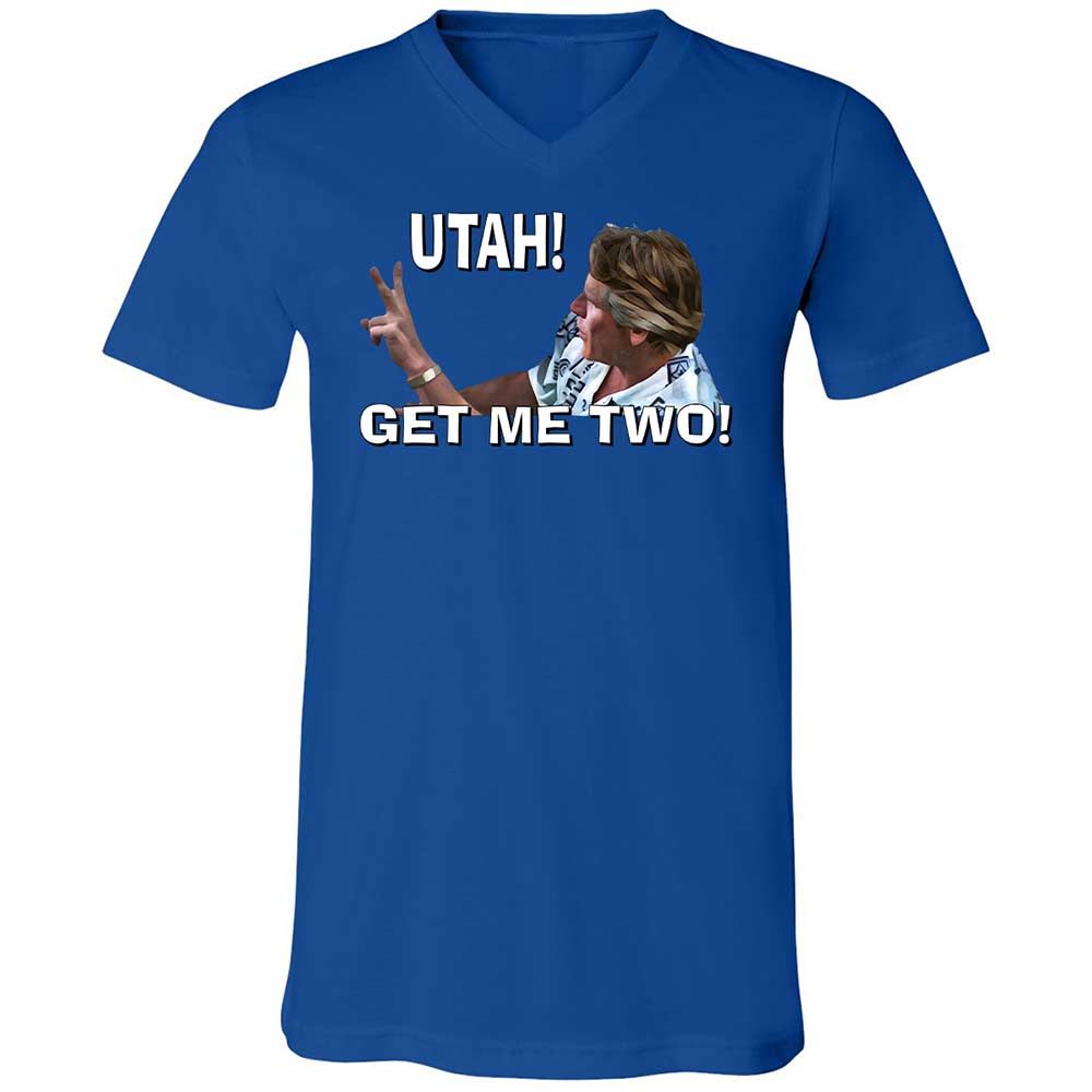 Unisex V-Neck T-Shirt - 4696MLQE - True Royal - 3