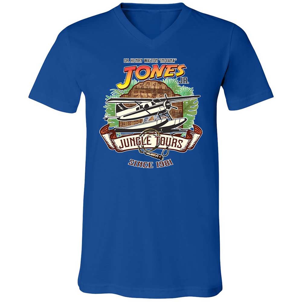 Unisex V-Neck T-Shirt - XFB63LYB - True Royal - 3