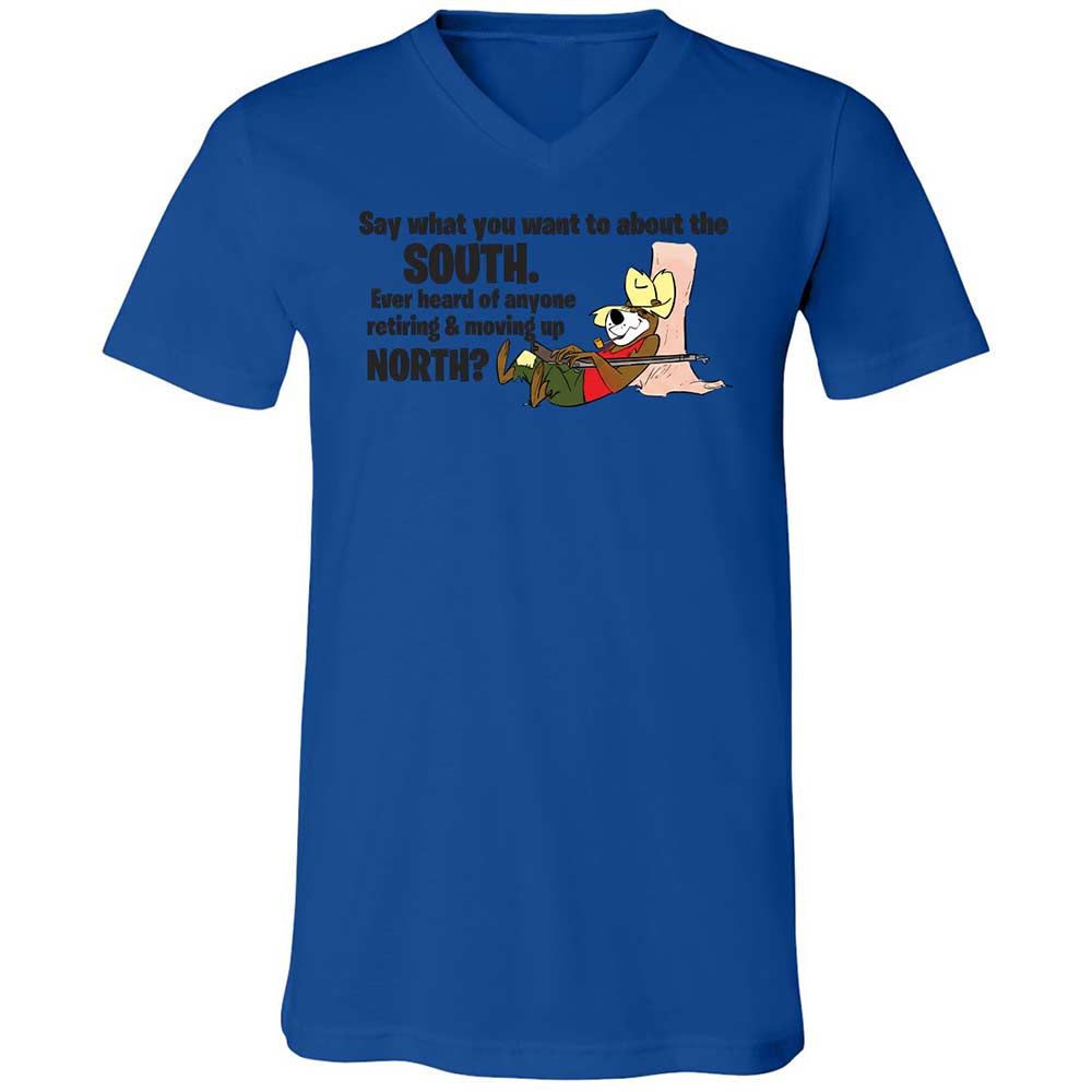 Unisex V-Neck T-Shirt - Q2PQ94JK - True Royal - 3