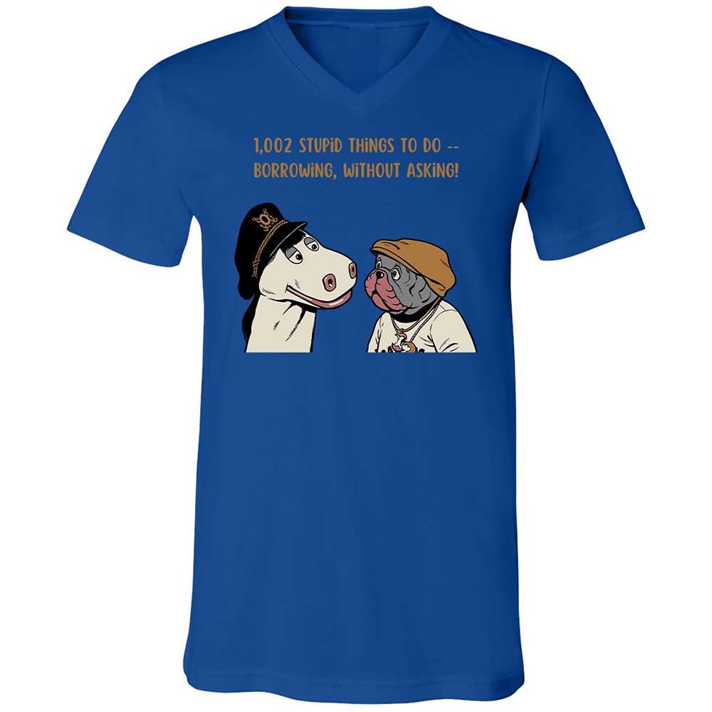 Unisex V-Neck T-Shirt - 22NX9WNR - True Royal - 3