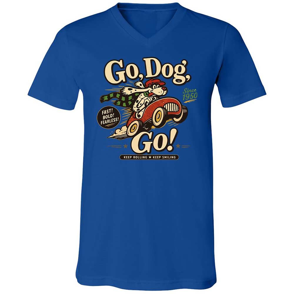 Unisex V-Neck T-Shirt - L5GDX3KP - True Royal - 3