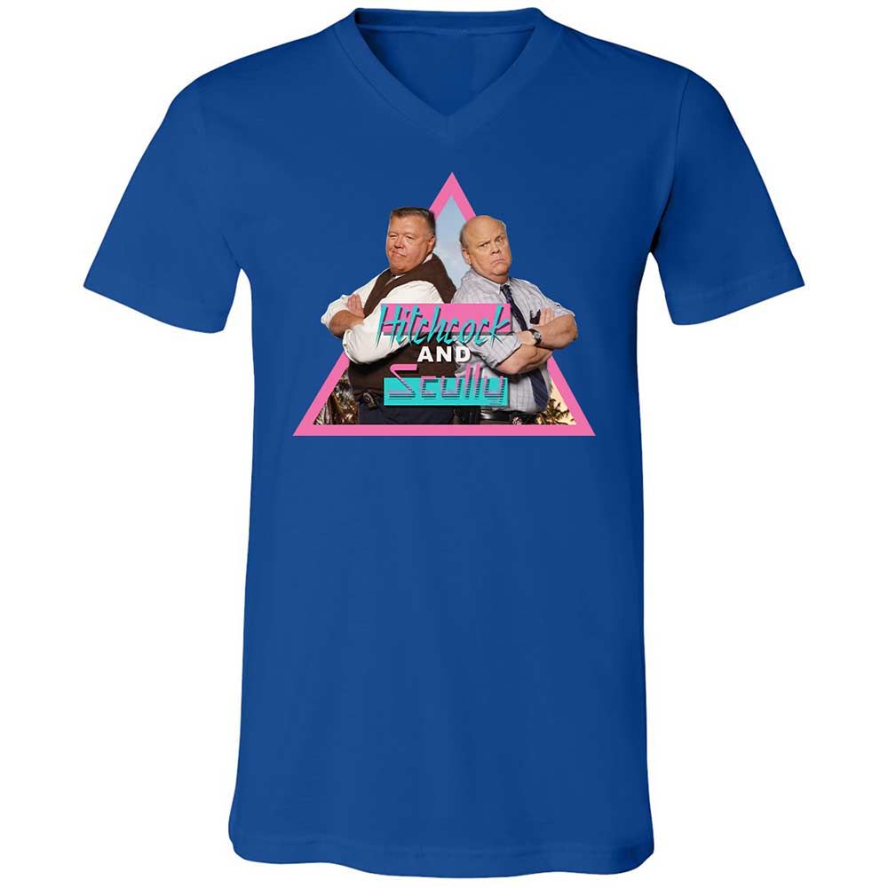 Unisex V-Neck T-Shirt - H5GK2YRW - True Royal - 3