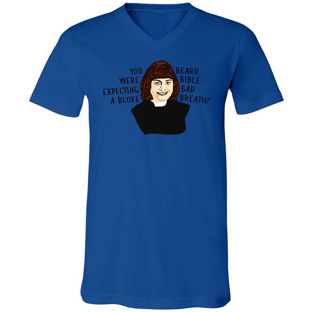 Unisex V-Neck T-Shirt - ZQ4ULL2D - True Royal - 3