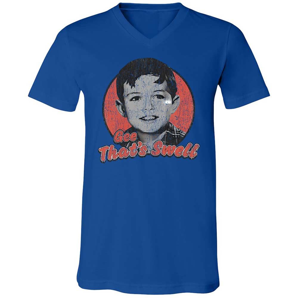 Unisex V-Neck T-Shirt - KXX4PBX3 - True Royal - 3