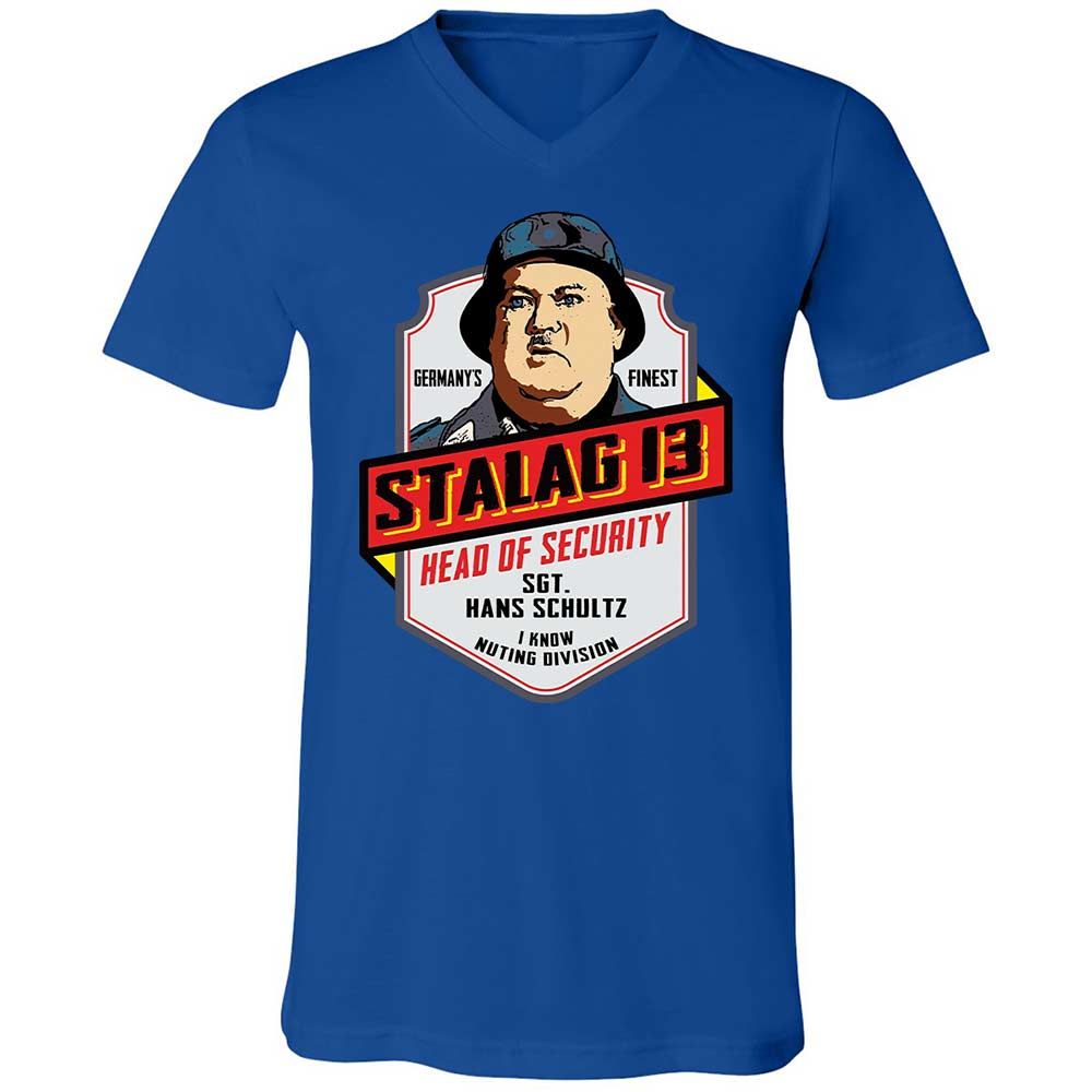 Unisex V-Neck T-Shirt - 7ATB43KP - True Royal - 3