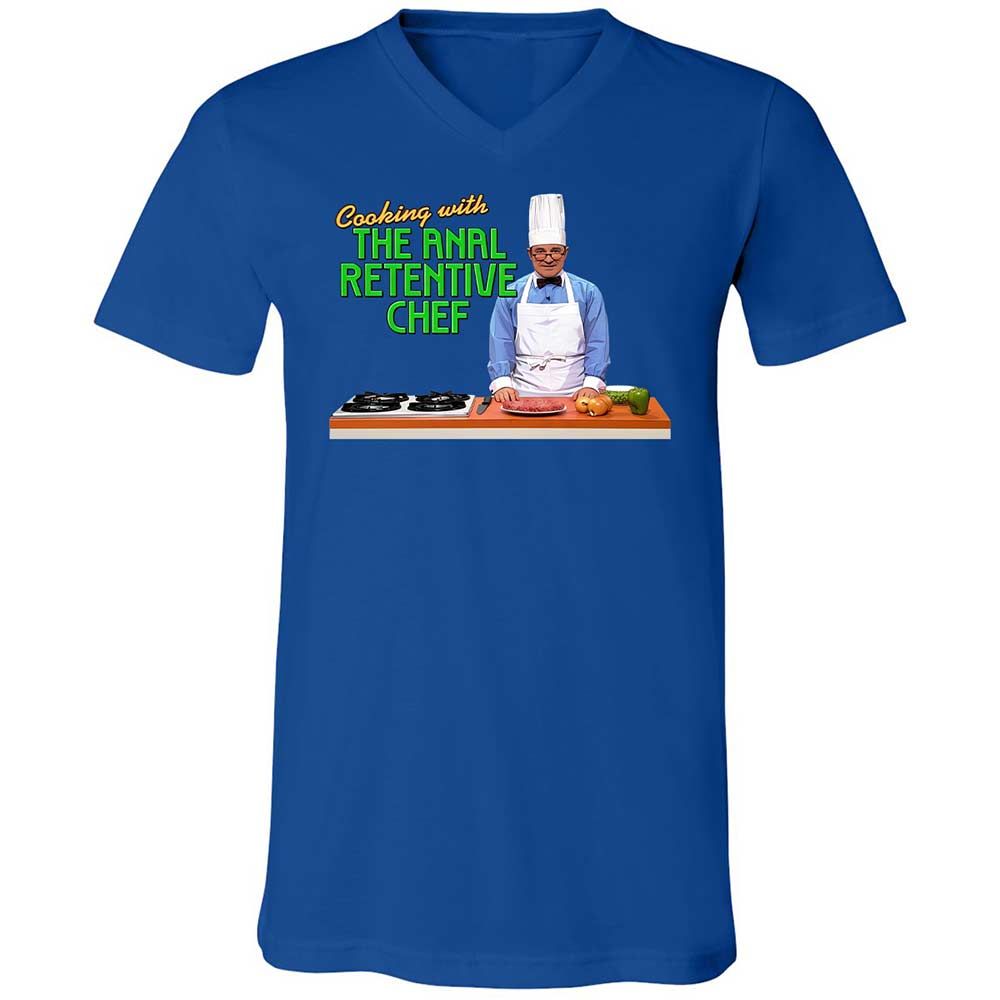 Unisex V-Neck T-Shirt - M6QQ6ZHC - True Royal - 3