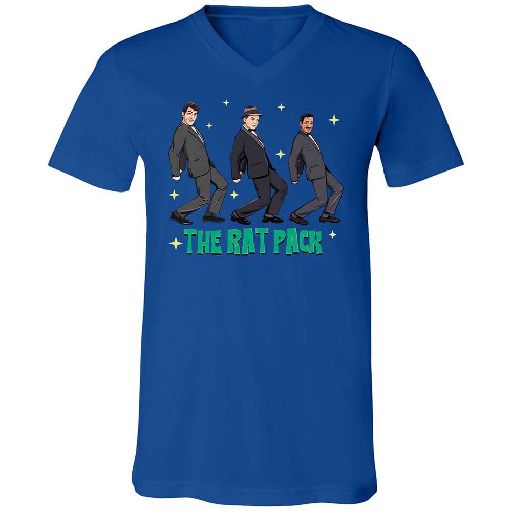 Unisex V-Neck T-Shirt - D1TZUHTJ - True Royal - 3