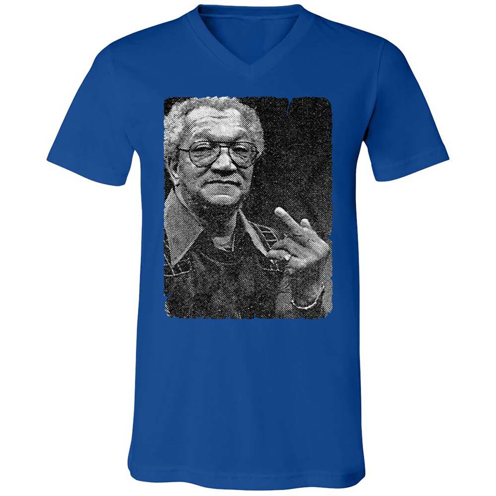 Unisex V-Neck T-Shirt - QSYYE7NS - True Royal - 3