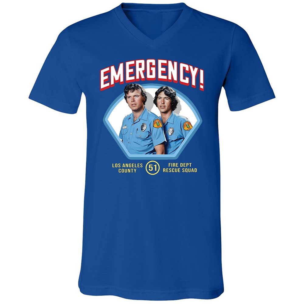 Unisex V-Neck T-Shirt - QABHDMRG - True Royal - 3