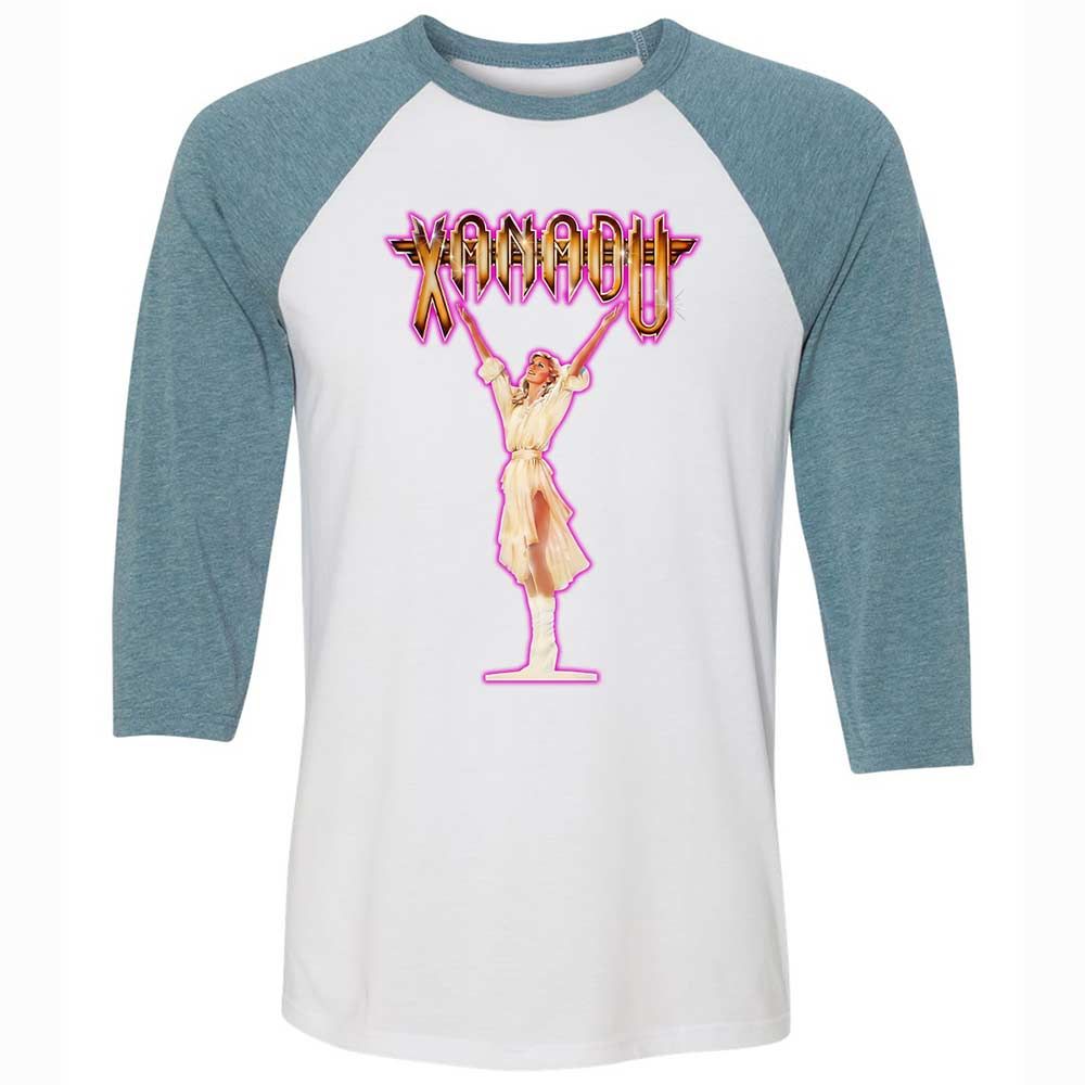 Unisex 3/4 Baseball Tee - WY8XFK4H - White/Denim - 3