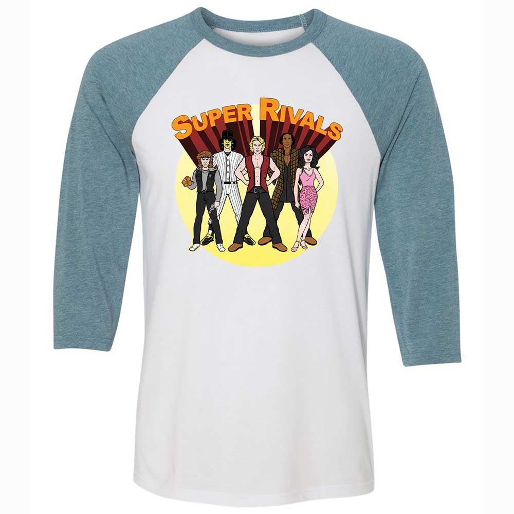 Unisex 3/4 Baseball Tee - AUF56ETR - White/Denim - 3