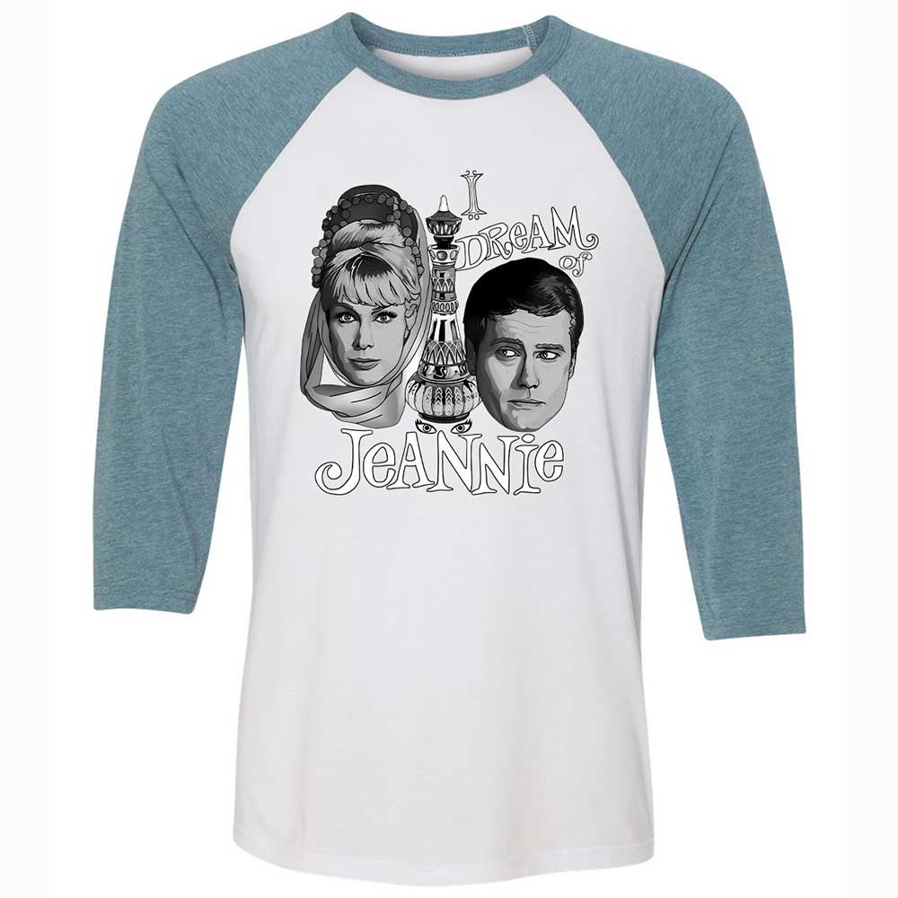 Unisex 3/4 Baseball Tee - 8VZ5A4AW - White/Denim - 3