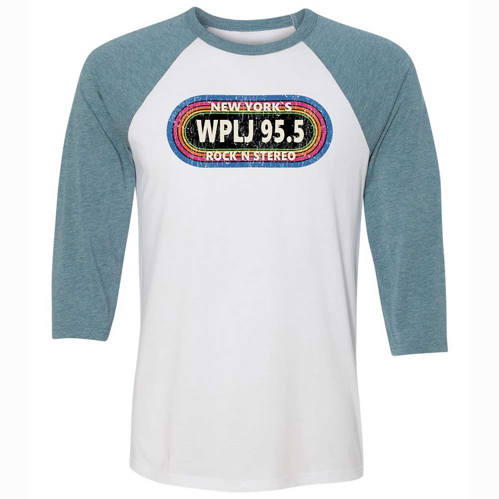 Unisex 3/4 Baseball Tee - UVE7JNBG - White/Denim - 3