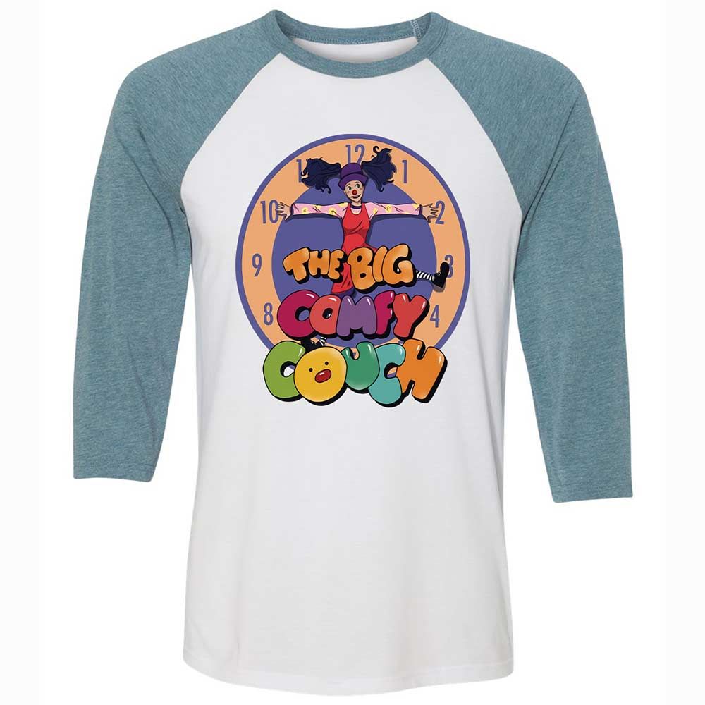 Unisex 3/4 Baseball Tee - 4D3B2EBE - White/Denim - 3