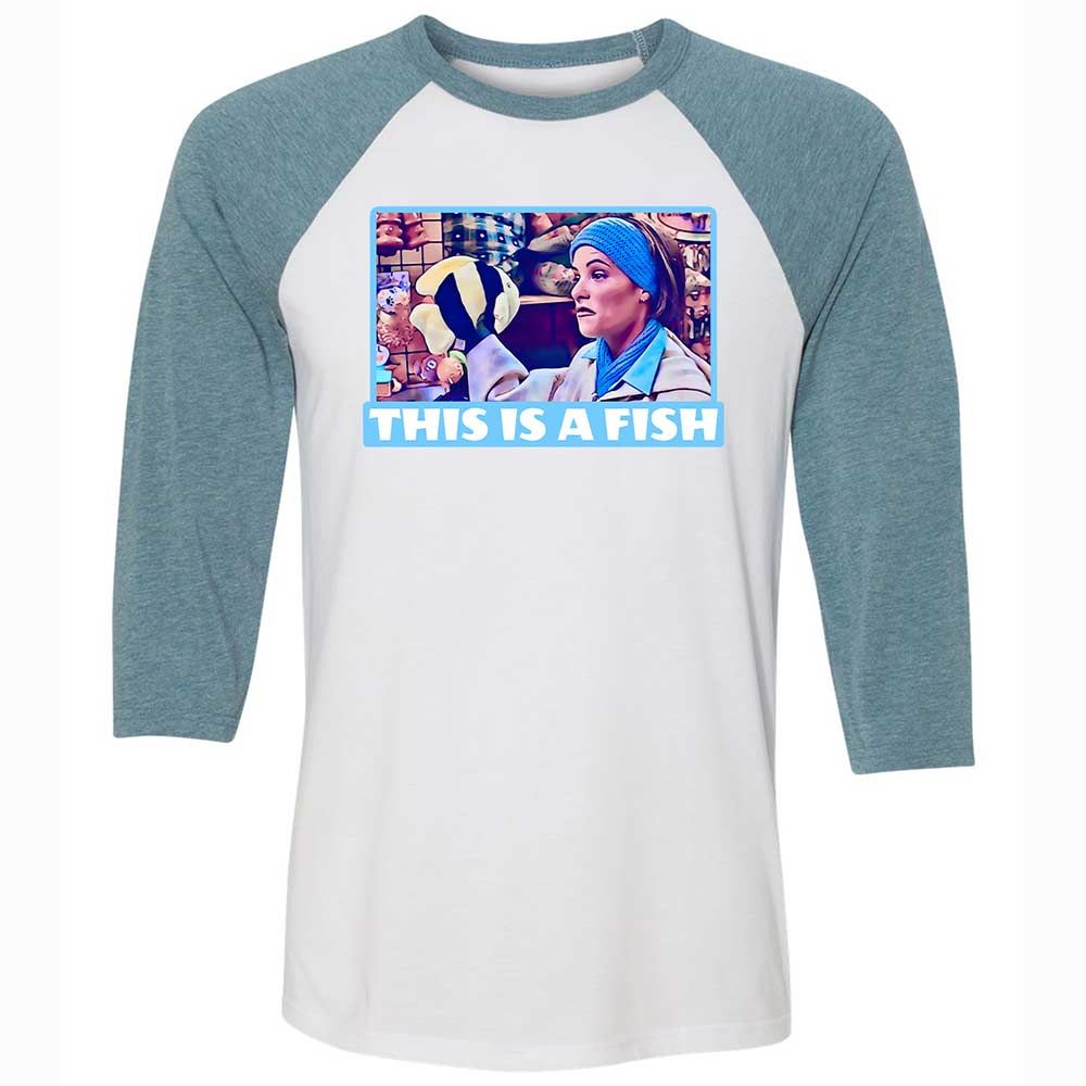 Unisex 3/4 Baseball Tee - QNZRDZD5 - White/Denim - 3