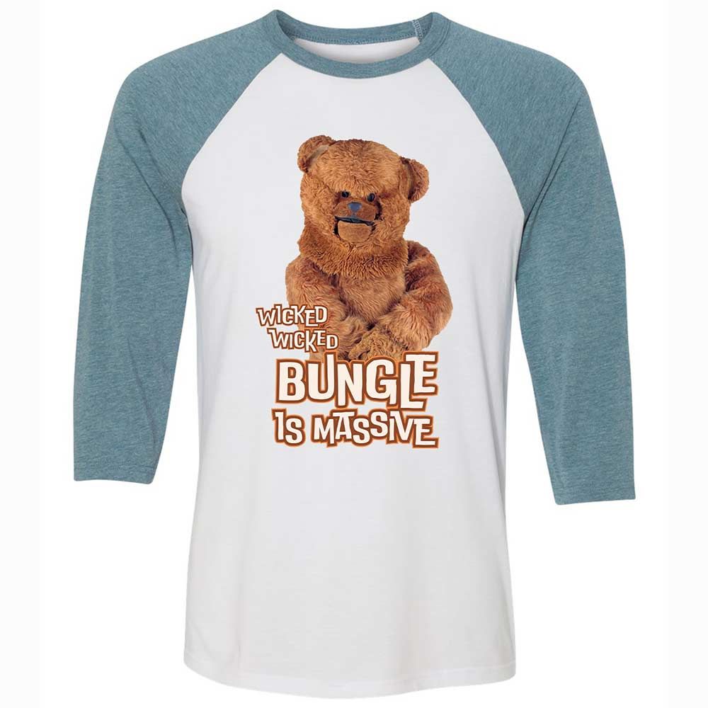 Unisex 3/4 Baseball Tee - MAHXAXBY - White/Denim - 3