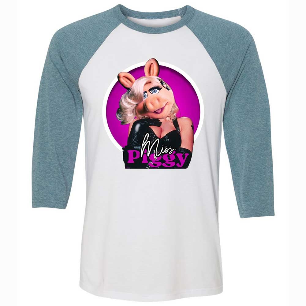 Unisex 3/4 Baseball Tee - LMEGG2W4 - White/Denim - 3