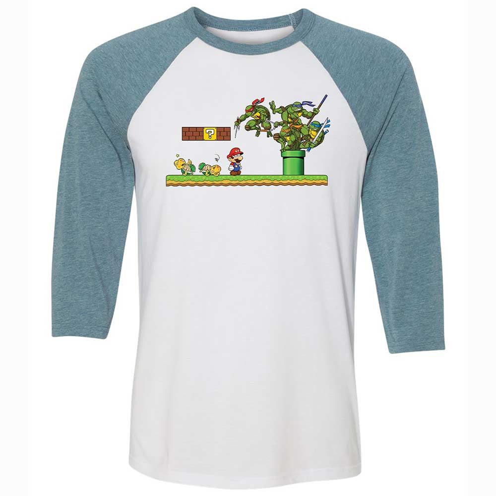 Unisex 3/4 Baseball Tee - VL5WHL6F - White/Denim - 3