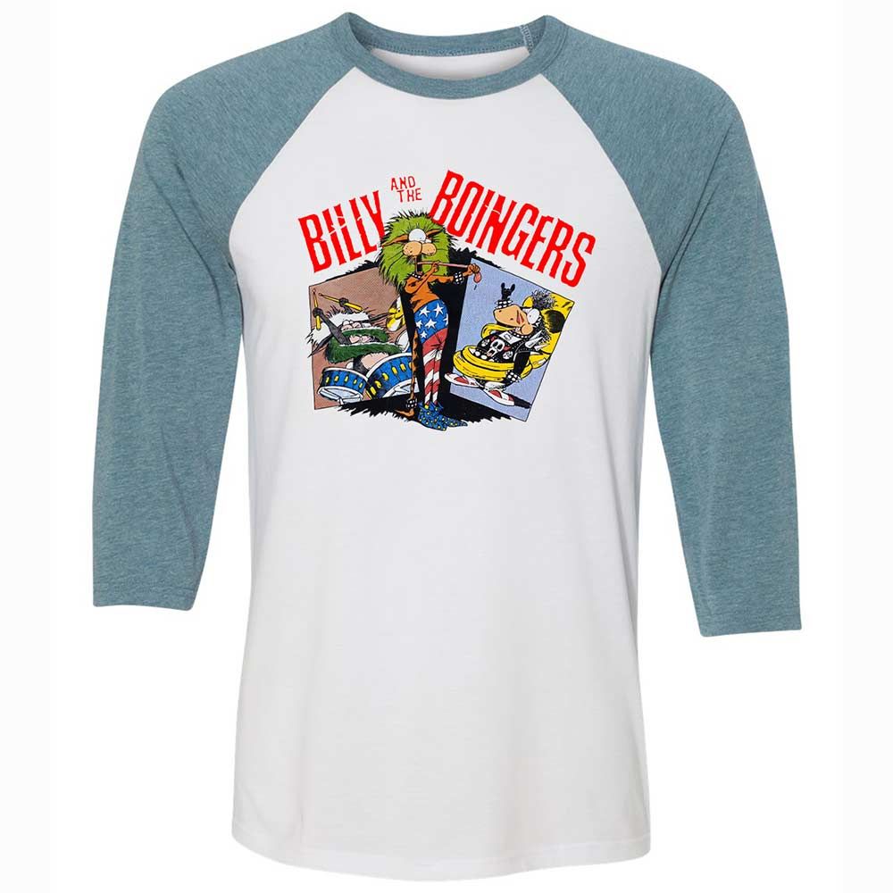 Unisex 3/4 Baseball Tee - 6P5XLHCP - White/Denim - 3