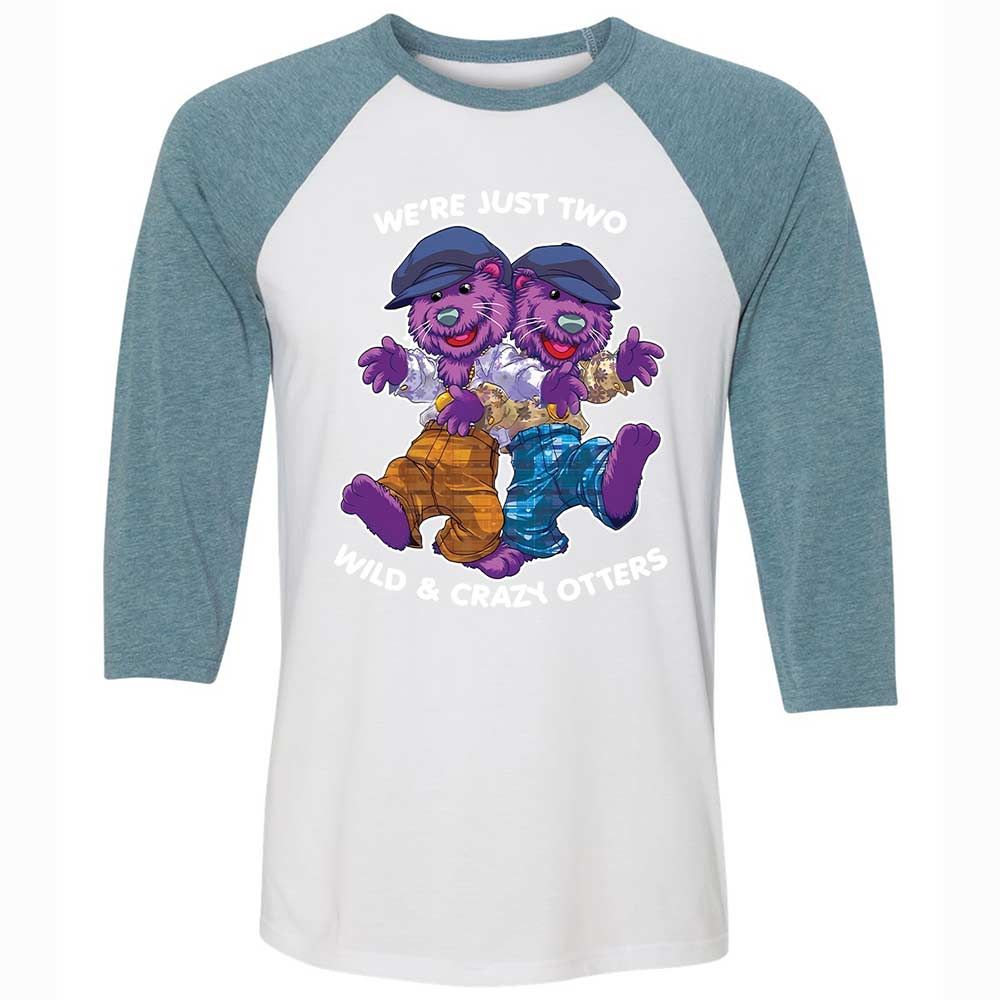 Two wild & crazy otters - White/Denim - 3