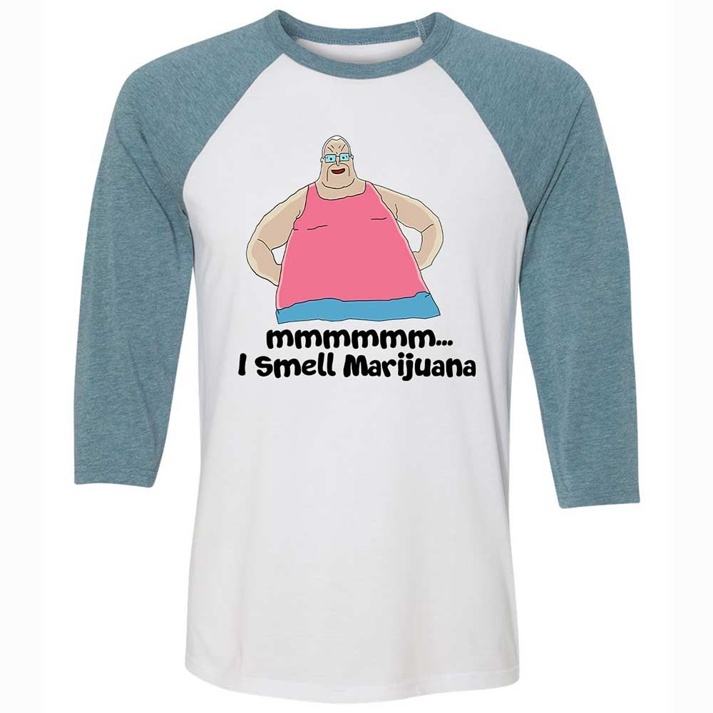 Unisex 3/4 Baseball Tee - SMGHGJTJ - White/Denim - 3