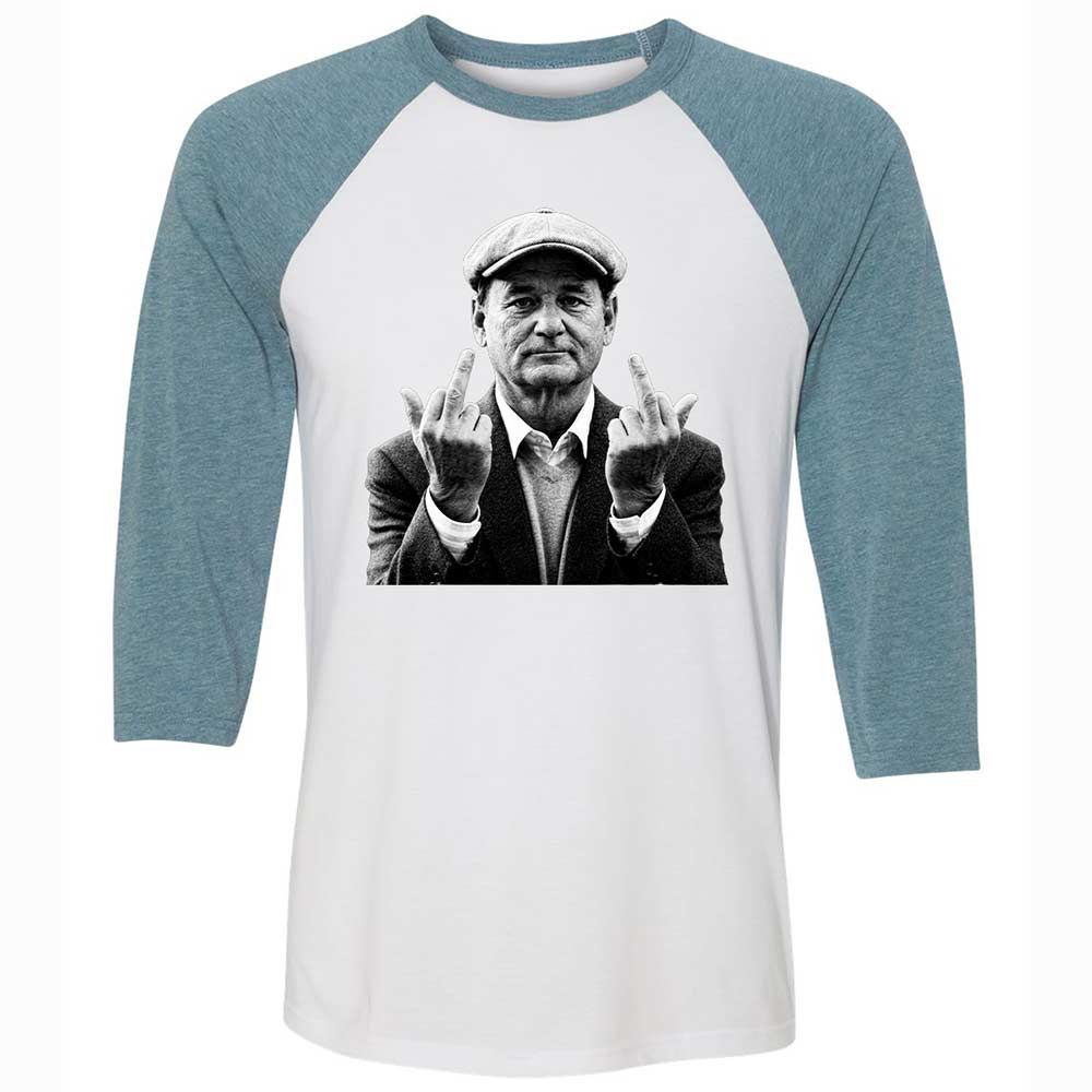 Bill Murray Middle Finger - White/Denim - 3