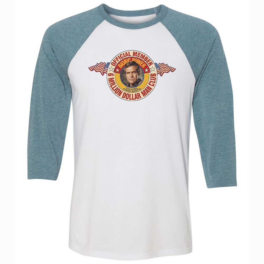 Unisex 3/4 Baseball Tee - 5CAZYRBE - White/Denim - 3