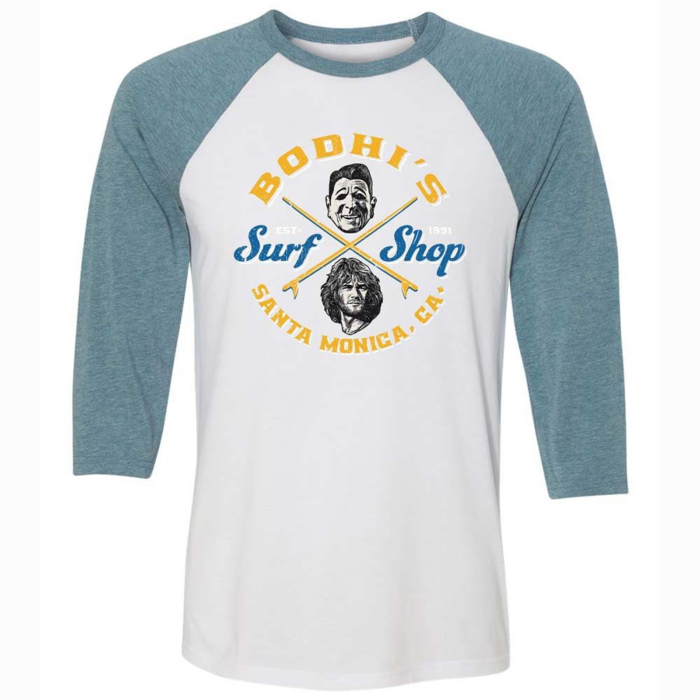 Unisex 3/4 Baseball Tee - 9TD2VPBW - White/Denim - 3