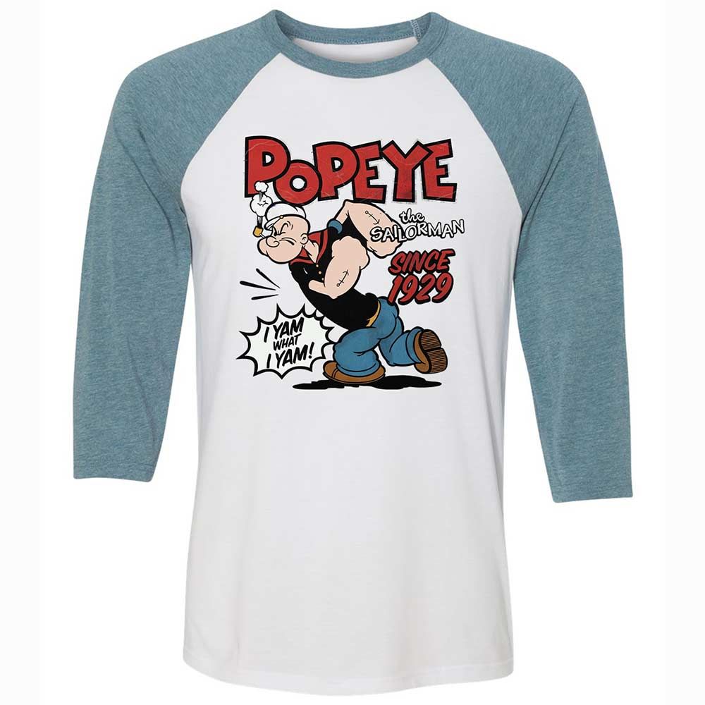 Unisex 3/4 Baseball Tee - KNM8D9G3 - White/Denim - 3