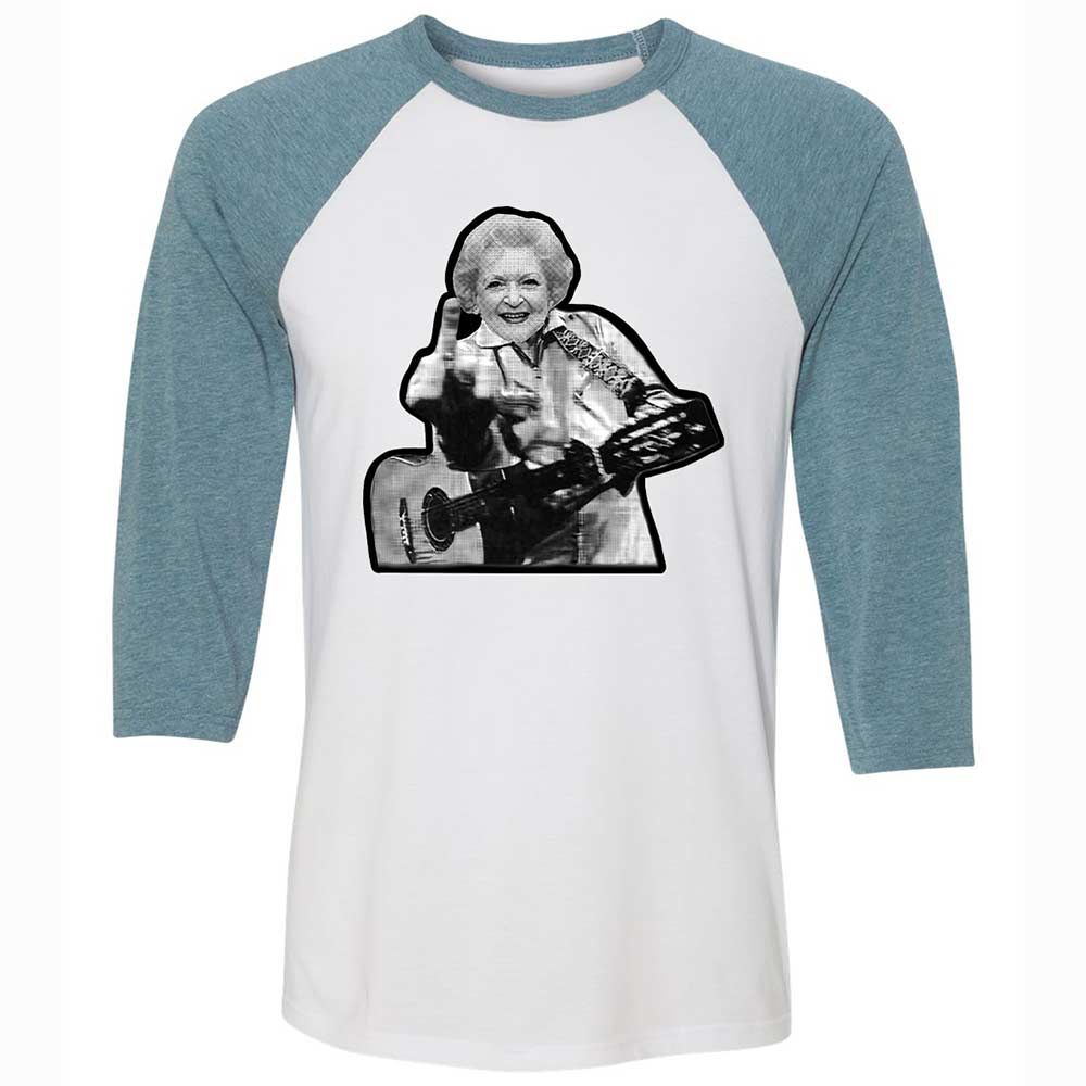 Unisex 3/4 Baseball Tee - X2KGB8AZ - White/Denim - 3
