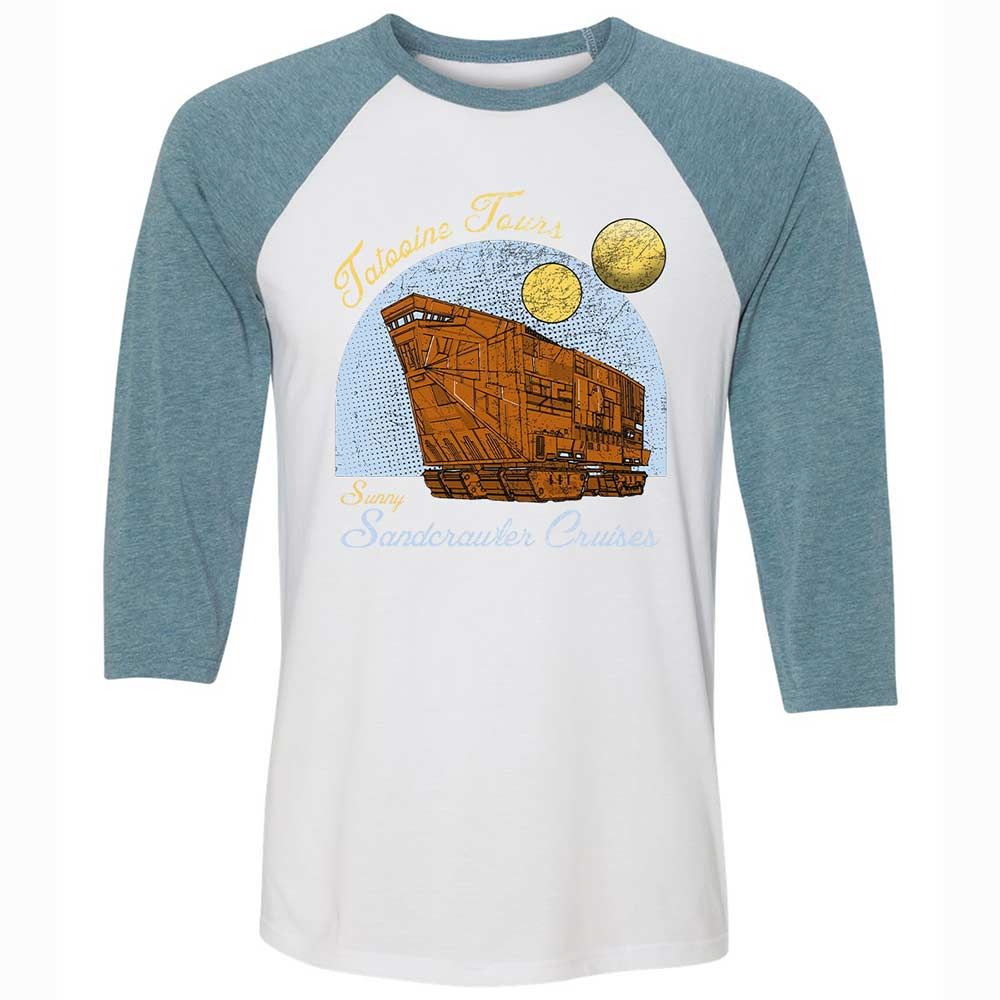 Unisex 3/4 Baseball Tee - 5ZXB2A93 - White/Denim - 3