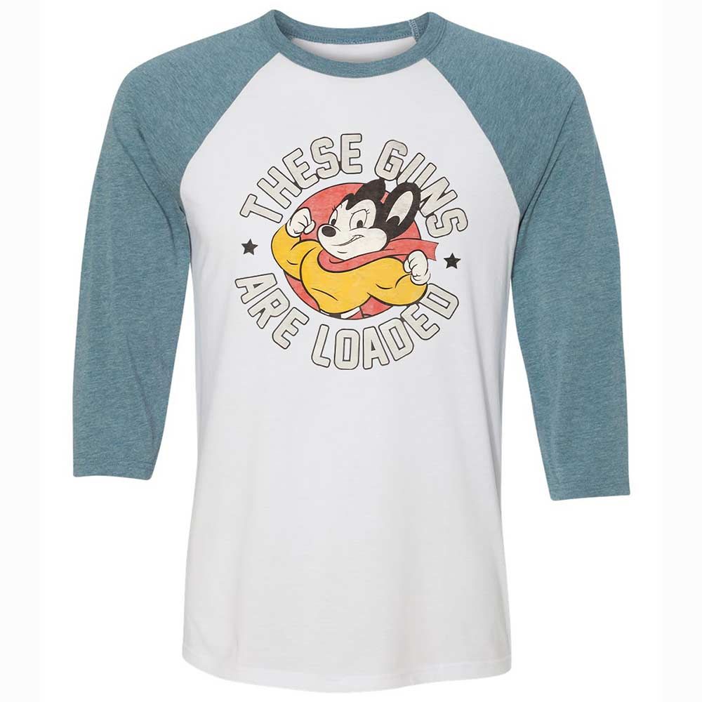 Unisex 3/4 Baseball Tee - AG9EM1CT - White/Denim - 3