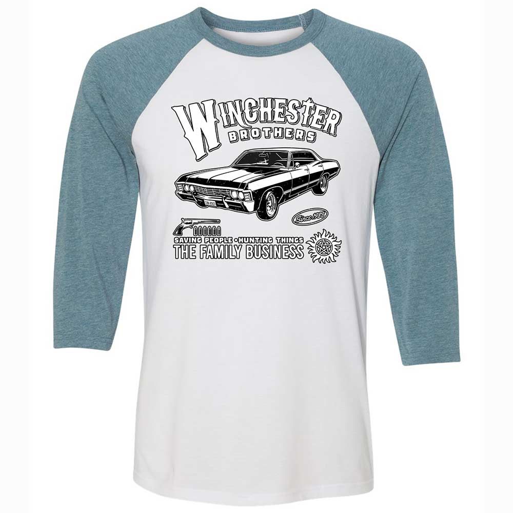 Unisex 3/4 Baseball Tee - RCXR2TAV - White/Denim - 3