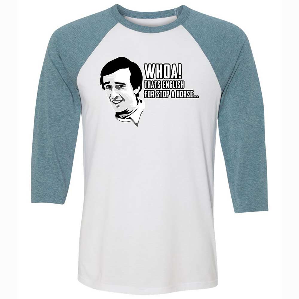 Unisex 3/4 Baseball Tee - RKJEA7Q4 - White/Denim - 3