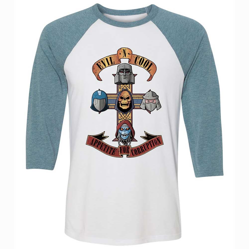 Unisex 3/4 Baseball Tee - VCH6NQSA - White/Denim - 3