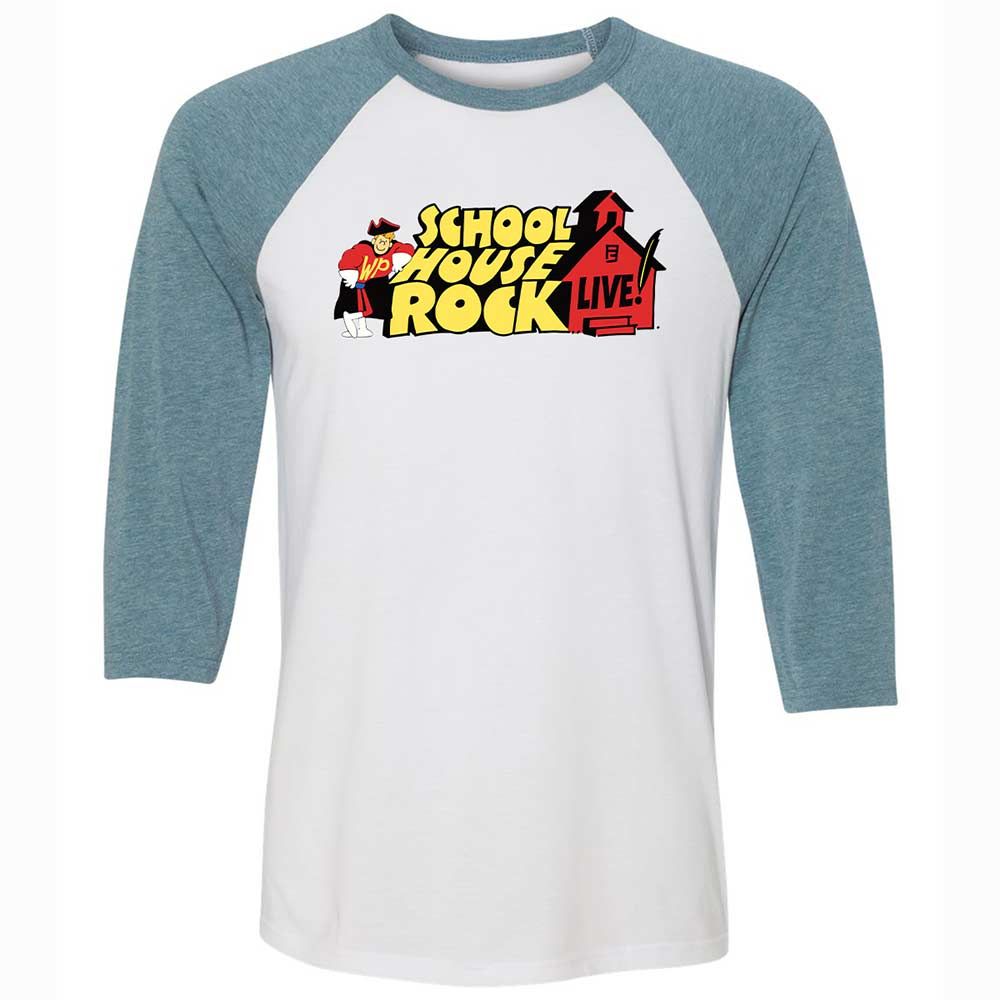 Unisex 3/4 Baseball Tee - 322K3PY8 - White/Denim - 3