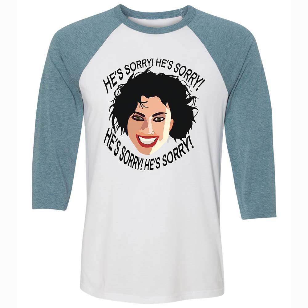 Unisex 3/4 Baseball Tee - XRKF3ZXR - White/Denim - 3