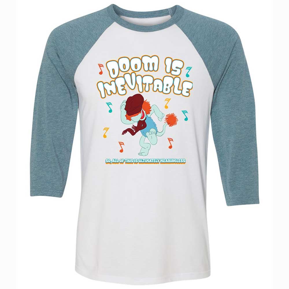 Unisex 3/4 Baseball Tee - YAFSR5BV - White/Denim - 3