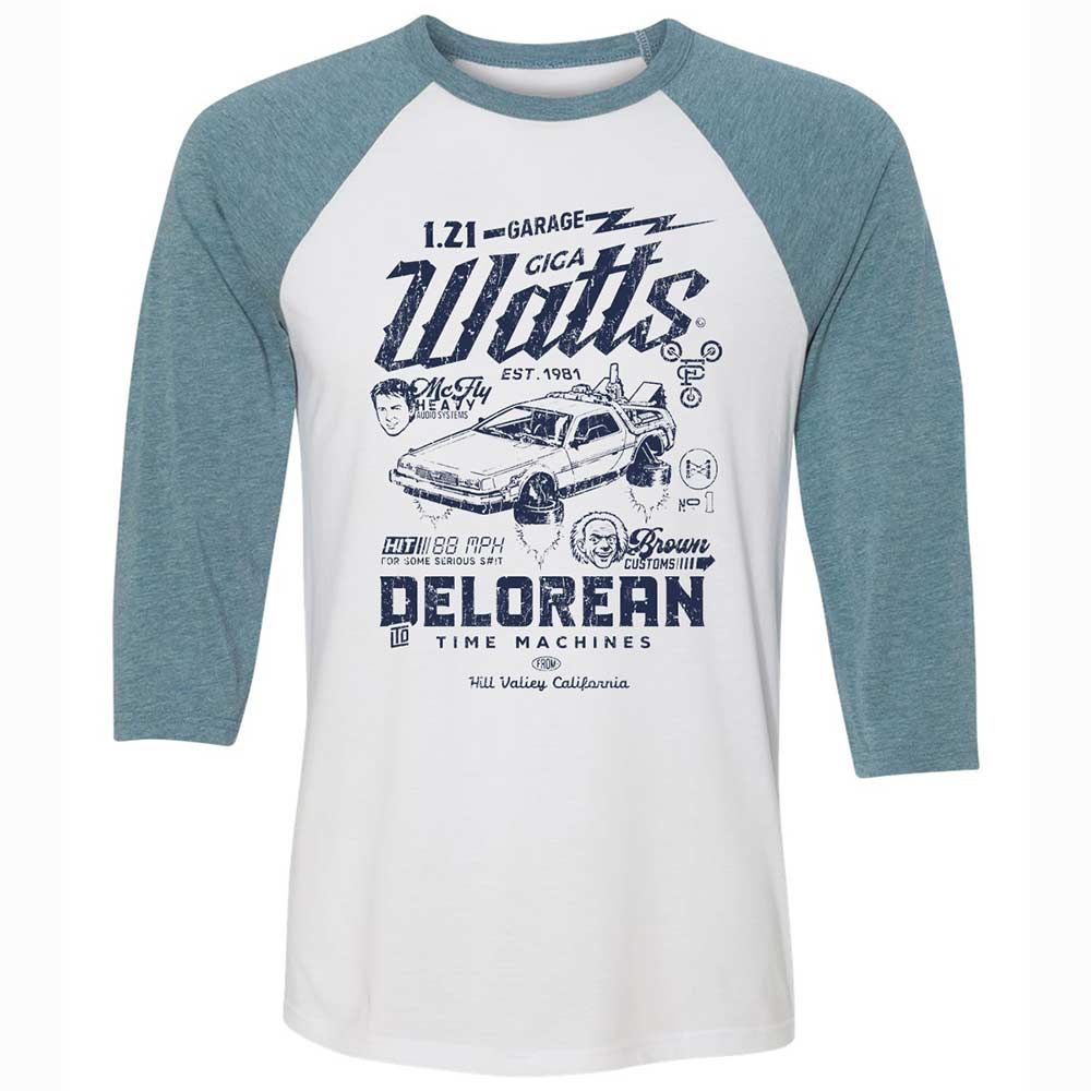 Unisex 3/4 Baseball Tee - ZZHL6CL8 - White/Denim - 3