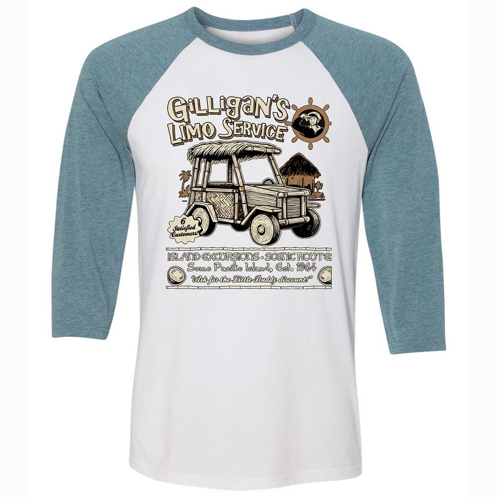 Unisex 3/4 Baseball Tee - ZGZEVG7Q - White/Denim - 3