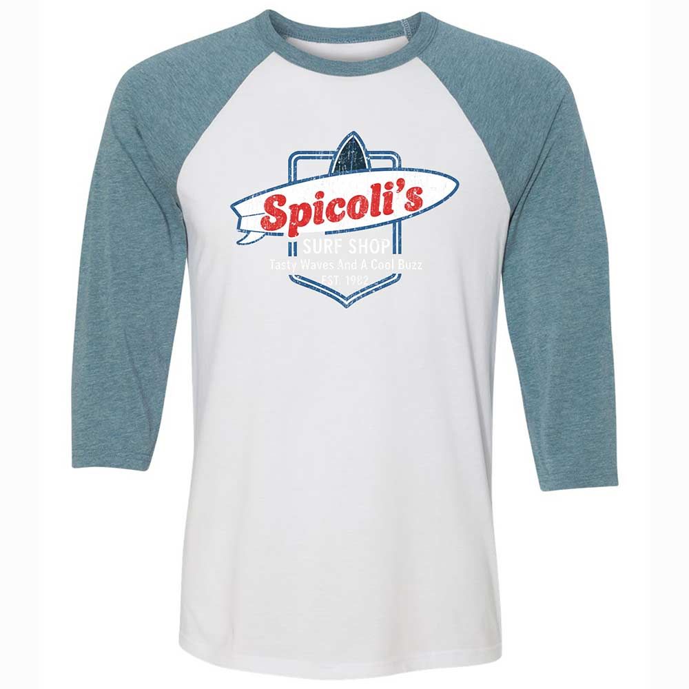 Unisex 3/4 Baseball Tee - SKS4PZQK - White/Denim - 3