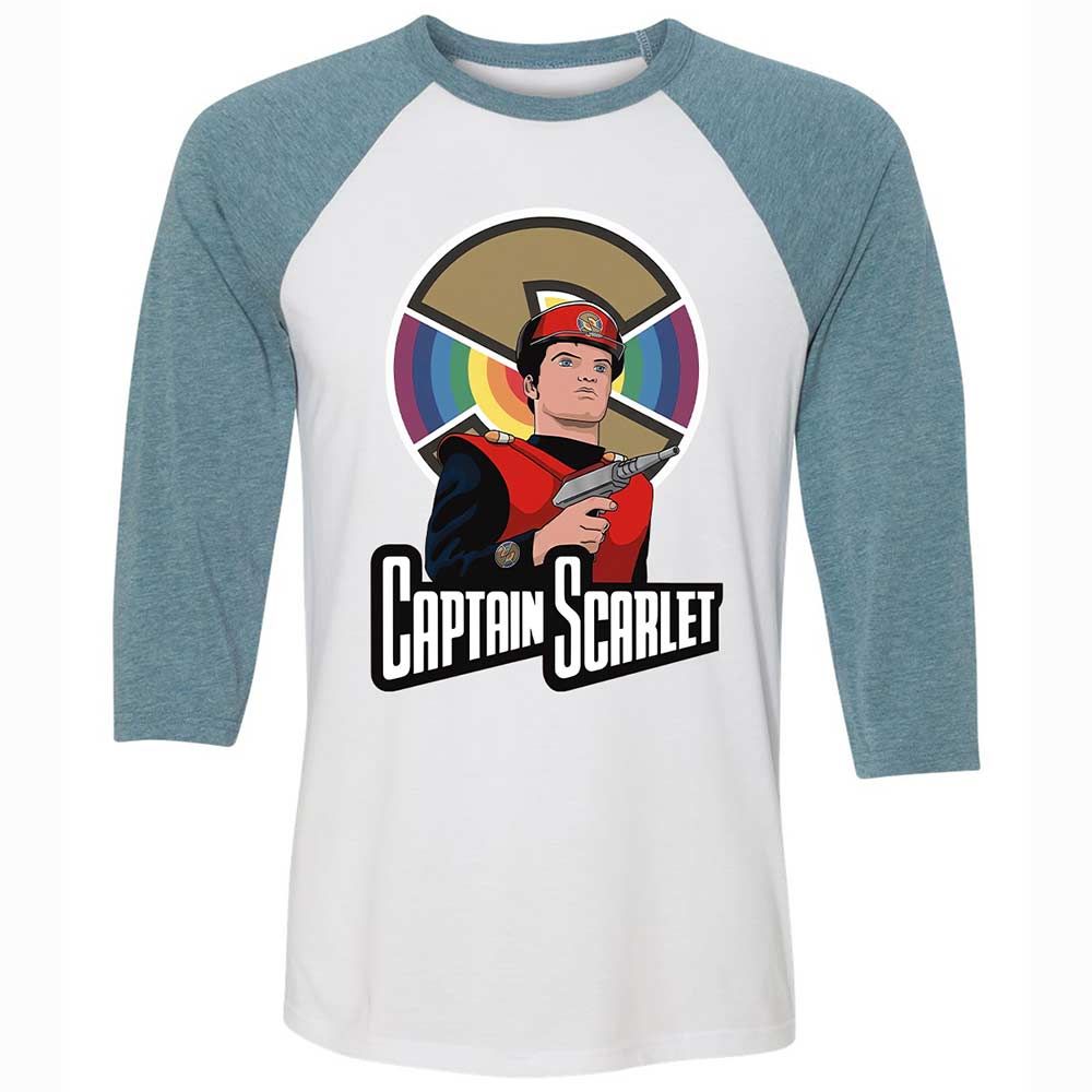 Unisex 3/4 Baseball Tee - GEY7LAFT - White/Denim - 3